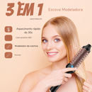 Escova Modeladora 3 em 1 ✨ com 5 Níveis de Temperatura 🌡️